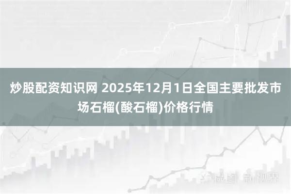 炒股配资知识网 2025年12月1日全国主要批发市场石榴(酸石榴)价格行情